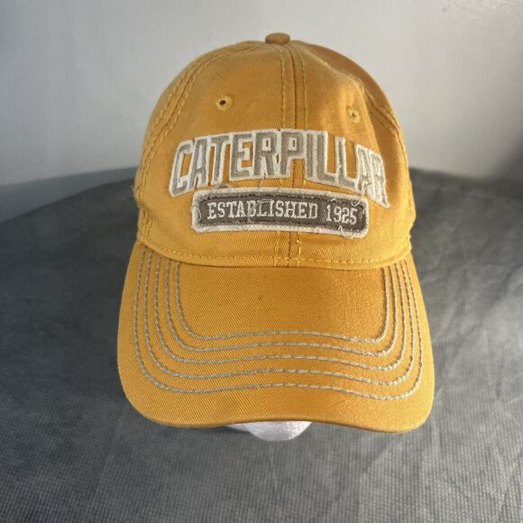 CAT Caterpillar Established 1925 Embroidered Adjustable Cap Yellow - Picture 3 of 15